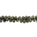 Pyrite Black Coated Beads