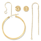14K YELLOW EARRING COMPONENTS