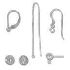 14K WHITE EARRING COMPONENTS